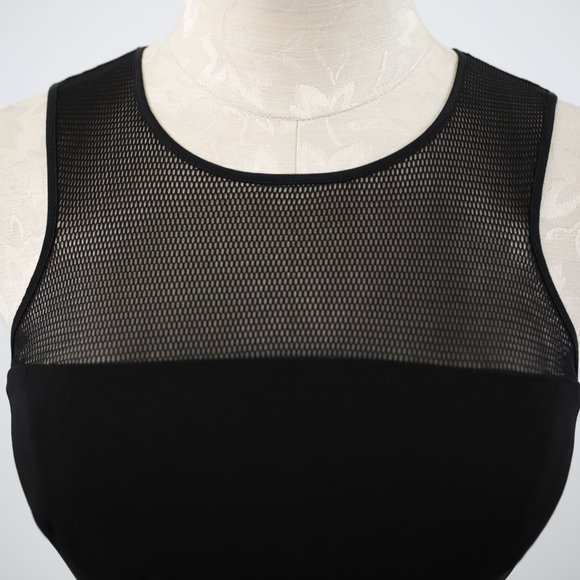Jay Godfrey S Mesh Cutout Bodycon Midi Dress Black - Picture 8 of 9